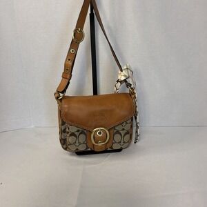 Y2K Coach Bleecker Signature Flap Shoulder Bag